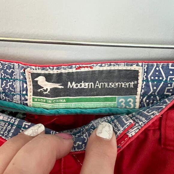 Modern Amusement Men's Cotton Chino Shorts Size 33 - Picture 3 of 8